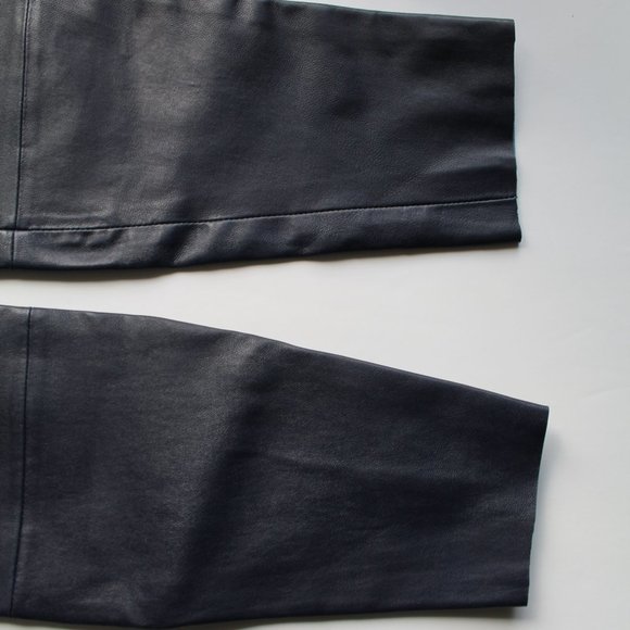 Malene Birger Elenasoo Leather Leggings Trousers Size 36 Blue Velvet - Picture 8 of 9